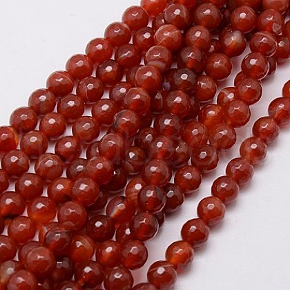 Natural Agate Beads Strands G-G580-8mm-04-1