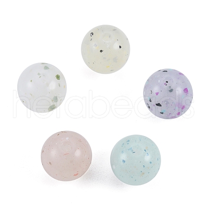 Marbled Stone Style Opaque Acrylic Beads OACR-G009-01B-1