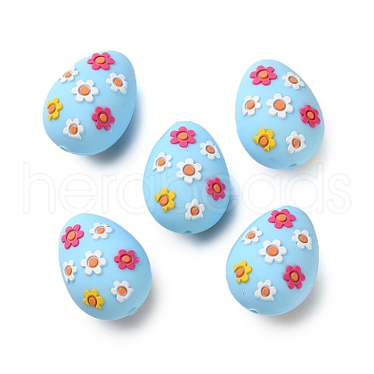 Easter's Day Silicone Beads SIL-S011-01A-1