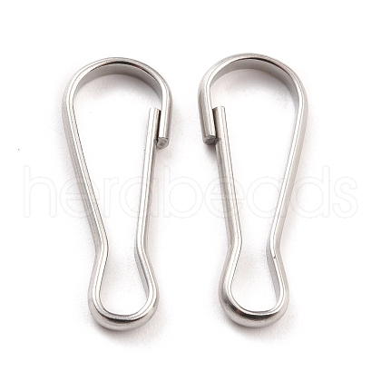 201 Stainless Steel Keychain Clasps STAS-C044-05C-P-1