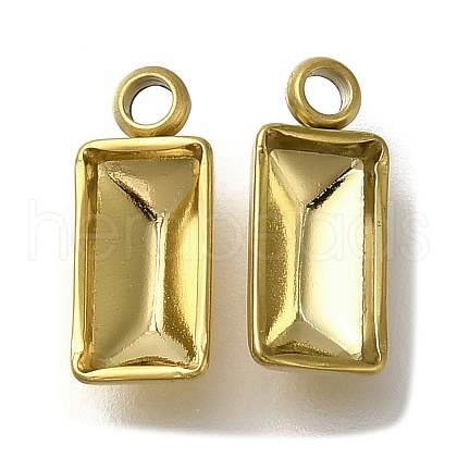 Ion Plating(IP) 304 Stainless Steel Pendant Cabochon Settings STAS-I310-24G-1