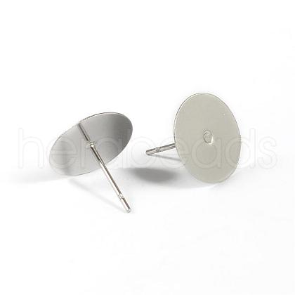 Tarnish Resistant 304 Stainless Steel Stud Earring Settings STAS-D431-22-1