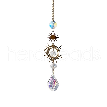 Crystal Glass Sun Catcher Pendant PW-WG88E45-03-1
