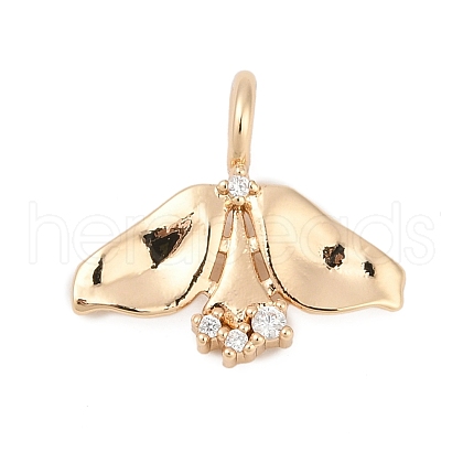 Brass Pave Cubic Zirconia Pendants KK-Q096-13G-1