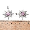 Brass Micro Pave Cubic Zirconia with Resin Pendants KK-Z103-09P-02-3