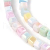 Electroplate Opauqe Glass Beads Strands EGLA-U004-02C-3