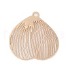 Iron Etched Metal Embellishments Pendants IFIN-Z003-01KCG-1