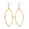 3Pairs Hollow Horse Eye with Heart & Star & Butterfly Brass Dangle Earrings EJEW-JE06372-3