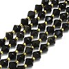 Natural Golden Sheen Obsidian Beads Strands G-I376-B01-01-1
