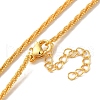 Rack Plating Brass Wheat Chain Necklaces NJEW-M217-01G-2