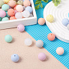 120Pcs 12 Colors Silicone Beads SIL-TA0001-15-6