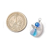 Natural Mixed Cowrie Shell Beads with Eco-Friendly Transparent Acrylic Beads and Tibetan Style Alloy Fairy Wing Beads Pendants PALLOY-JF03814-02-2