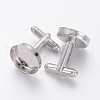 Brass Cuff Button X-KK-G175-N-1