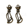 Tibetan Style Alloy Kitten Pendants K0845071-1