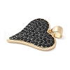 Brass Micro Pave Cubic Zirconia Pendants KK-K298-15C-G-2