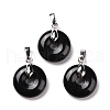 Natural Obsidian Pendants G-E059-01P-03-1