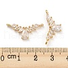 Brass Pave Clear Cubic Zirconia Pendants X-KK-Q789-08G-3