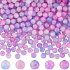 SOFPLATE 3 Strands Baking Painted Crackle Glass Bead Strands CCG-SP0001-02-1
