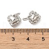 Rack Plating Brass Micro Pave Clear Cubic Zirconia Charms KK-G487-02P-3