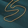 Brass Rope Chains Necklaces for Women NJEW-D302-03G-4