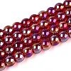 Electroplate Transparent Glass Beads Strands GLAA-T032-T6mm-AB20-1