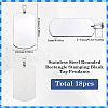 SUNNYCLUE 18Pcs 201 Stainless Steel Rounded Rectangle Stamping Blank Tag Pendants FIND-SC0010-67-2