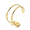 304 Stainless Steel Cuff Bangles for Women BJEW-M103-01C-G-1