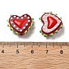 Handmade Lampwork Bumpy Beads Heart X-LAMP-V001-07G-4