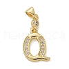 Brass Micro Pave Cubic Zirconia Pendants KK-M319-02G-Q-1