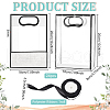 BENECREAT 24Pcs Rectangle PVC Gift Bags with Hole Handle for Candy ABAG-BC0001-64-2