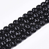 Natural Black Agate Beads Strands G-T108-43-1