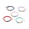 5Pcs 5 Color Resin Evil Eye Braided Bead Bracelets Set BJEW-JB08809-4