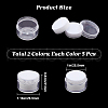 Gorgecraft 10Pcs 2 Colors Round Jewelry Clear Plastic Loose Diamond Storage Box CON-GF0001-15A-2