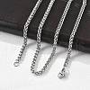 Tarnish Resistant 304 Stainless Steel Wheat Chain Necklaces NJEW-O058-26P-4