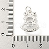 Rack Plating Brass Micro Pave Clear Cubic Zirconia Pendants KK-B093-24P-3