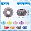 SUNNYCLUE 100Pcs Transparent Acrylic European Beads OACR-SC0001-75-2