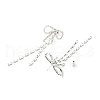 Crystal Rhinestone & Clear Cubic Zirconia Stud Earrings EJEW-C037-01D-P-3