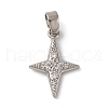 Brass Micro Pave Cubic Zirconia Pendants KK-P308-61P-1