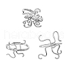 FIBLOOM  3pcs 3 styles Brass Adjustable Ring Findings FIND-FI0001-06P-1