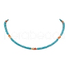 Synthetic Turquoise & Natural Carnelian Beaded Necklaces NJEW-TA00161-1