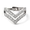Cubic Zirconia Crown Adjustable Rings RJEW-Q777-11P-2