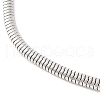Tarnish Resistant 304 Stainless Steel Round Snake Chain Bracelets with Clasps BJEW-F472-01P-01-2