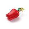 Brass Enamel Pendants KK-U066-03B-G-2