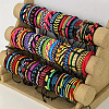 PU Leather Cord Braided Bracelets for Men Women WGFF396-04-1