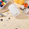   1Pc Polyester Elastic Button Looping Ribbons OCOR-PH0004-36B-5
