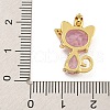 Rack Plating Brass Micro Pave Cubic Zirconia Pendants KK-U035-10G-3