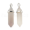 Natural Grey Agate Pointed Pendants G-M378-01P-A02-2