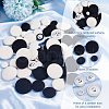   64Pcs 8 Style Lint and Aluminum Buttons FIND-PH0005-54-2