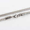 Tarnish Resistant 304 Stainless Steel Snake Chain Necklace Making STAS-P045-31P-1
