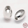Oval 925 Sterling Silver Beads STER-F012-19D-2